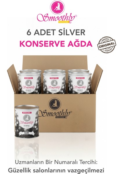 Silver Konserve Gümüş Konserve 800 G. x 6 Adet , Profesyonel Kuaför Ağdası