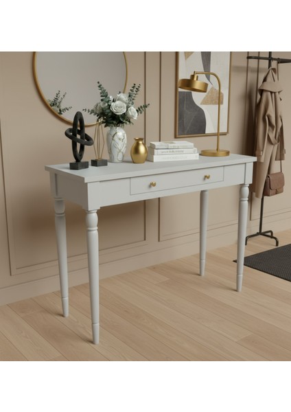 80 cm Masif Tornalı Açık Gri Dresuar