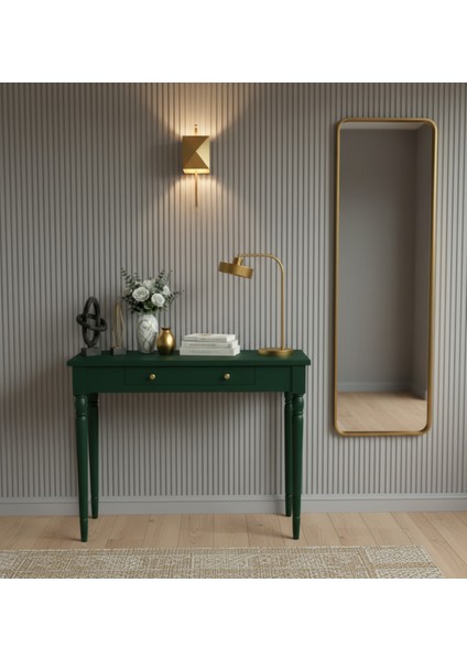 110 cm Masif Tornalı Yeşil Dresuar