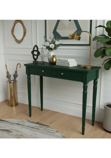 100 cm Masif Tornalı Yeşil Dresuar