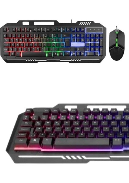 Işıklı Oyuncu Q Klavye Mouse Seti Siyah Gaming Oyuncu Klavye modelleri