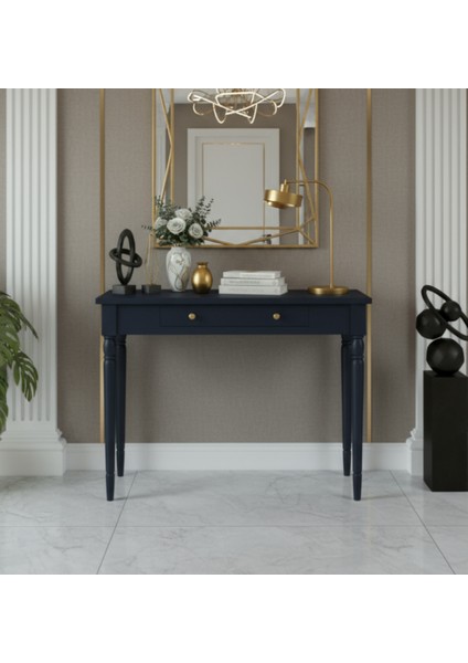 110 cm Masif Tornalı Lacivert Dresuar