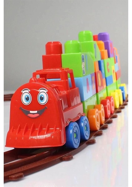 Play Blox Oyuncak Tren Seti 77 Parça Sayılar ve Alfabe Treni Parlak Renkler Mega Blok Seti fırsatları