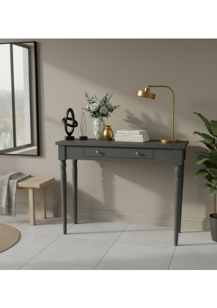 100 cm Masif Tornalı Antrasit Dresuar