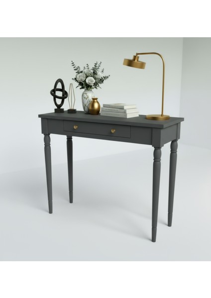 100 cm Masif Tornalı Antrasit Dresuar modelleri