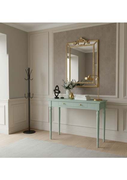 100 cm Masif Tornalı Su Yeşili Dresuar