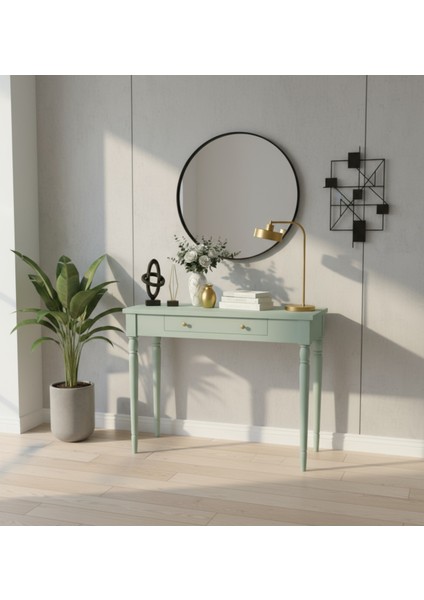 80 cm Masif Tornalı Su Yeşili Dresuar