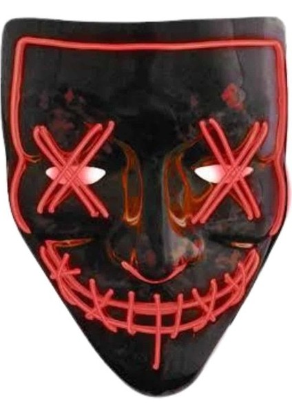 Hallowen Parti Maskesi Neon LED Işıklı Maske 3 Modlu Cadılar Bayramı Maskesi - I12H54N7-6A62VS modelleri
