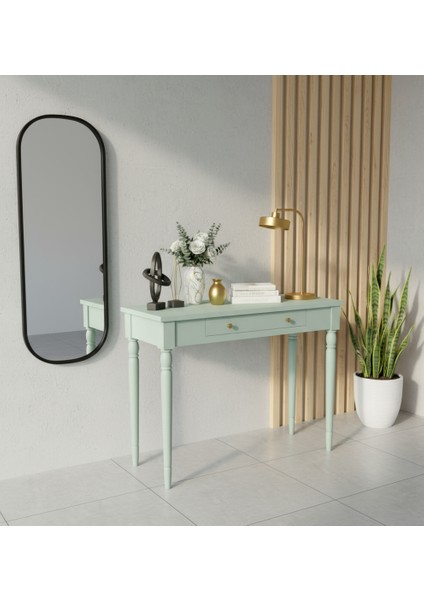 90 cm Masif Tornalı Su Yeşili Dresuar