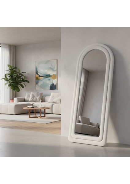 Doğa Dalgalı Çerçeveli 170X65 cm Oval Boy Aynası