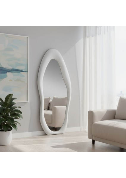Nero Dalgalı Çerçeveli 165X65 cm Oval Boy Aynası fiyatları