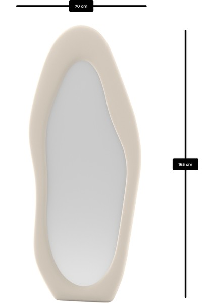 Nero Dalgalı Çerçeveli 165X65 cm Oval Boy Aynası indirimleri