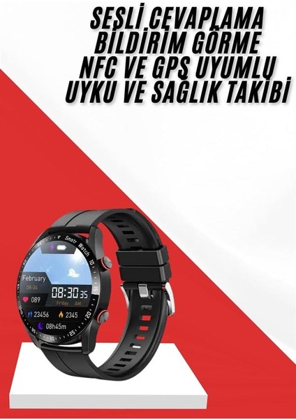 Yeni Nesil Akıllı Saat Arama Cevaplayan Uzun Pil Ömrü Müzik Dinleme - I80H60N9-9A95VS