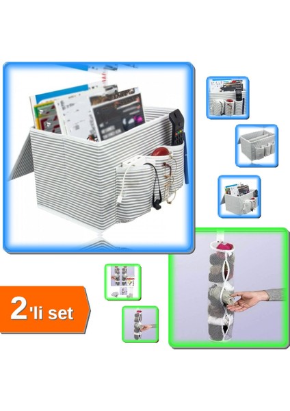 5 Adet Temiz Çorap Düzenleyici + Araç Bagaj Düzenleyici Bölmeli Organizer - 2li Set ULW5PL