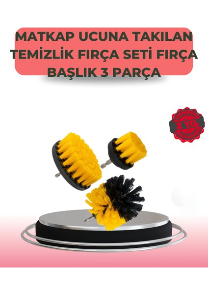 3 Parça Matkap Ucu Temizlik Fırçası Dayanıklı Naylon Kıllı - I78H83N9-0A95VS