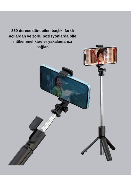 Bluetooth Selfie Çubuğu – Kablosuz Hafif ve Yüksek Çözünürlüklü Çekim I - I85H96N8-2A0 fiyatları