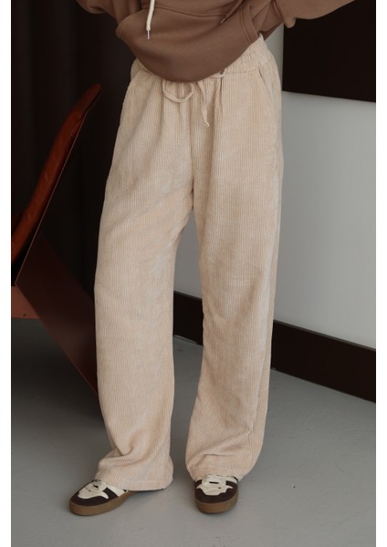 Ekru Kadife Fitilli Pantolon indirimleri