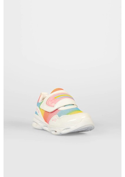 Kita Işıklı Kız Bebek Beyaz Spor Ayakkabı