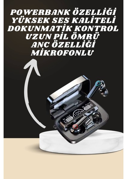 Dijital Göstergeli Powerbank Kulaklık ve 7 Kordonlu Yeni Nesil Akıllı Saat Amole - I99H50N9-8A8 fiyatları