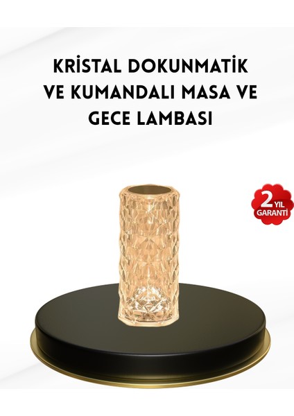 Kristal Tasarımlı Rgb LED Gece Lambası – Kumandalı Renk Değiştiren Dekoratif - I67H68N6-5A9