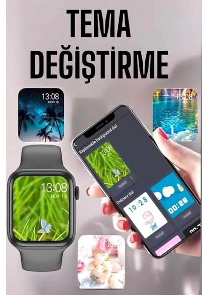 Akıllı Saat Amoled Ekran Yeni Nesil Bluetooth Bağlantılı - I29H26N6-0A59VS fiyatları