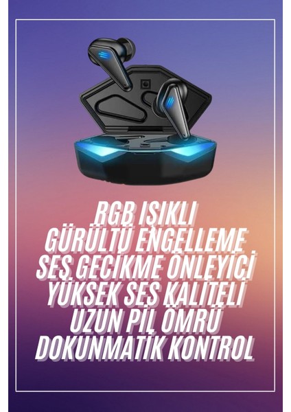 Oyuncu Kulaklığı Mikrofonlu Kablosuz Gaming Kulaklık Powerban Yüksek Ses Kalite - I41H97N8-7A8 fiyatları