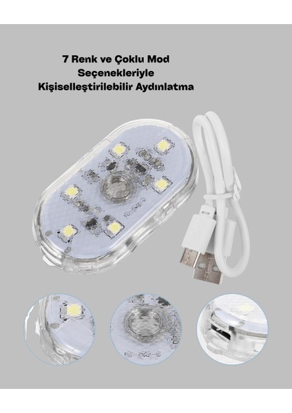 Taşınabilir Manyetik Mini LED Lamba 7 Renk Seçenekli - I48H71N0-5A52VS modelleri