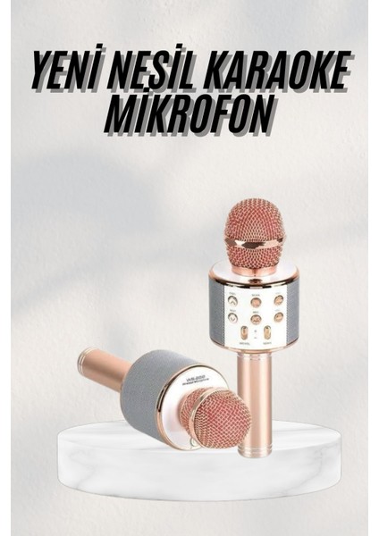 Bluetooth Hoparlör USB Aux Sd Kart Kaoroke Mikrofon Uzun Pil Ömrü - I95H62N7-4A39VS