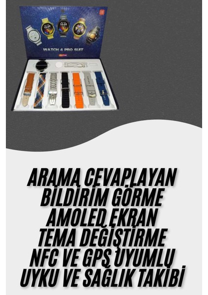 Akıllı Saat Çoklu Kordon Seçenekli Dokunmatik Ekran Nabız Sensörlü - I02H85N4-9A40VS fiyatları