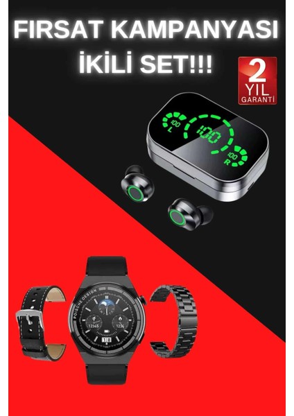 Tws Bluetooth Kulaklık ve Akıllı Saat Uyku Takibi Nabız Ölçer Uzun Pil Ömrü - I36H64N9-0A07