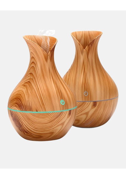 Aromaterapi Difüzör Ahşap Desenli ve Ultrasonik Nemlendirici LED Işıklı - I51H10N9-4A85VS fırsatları