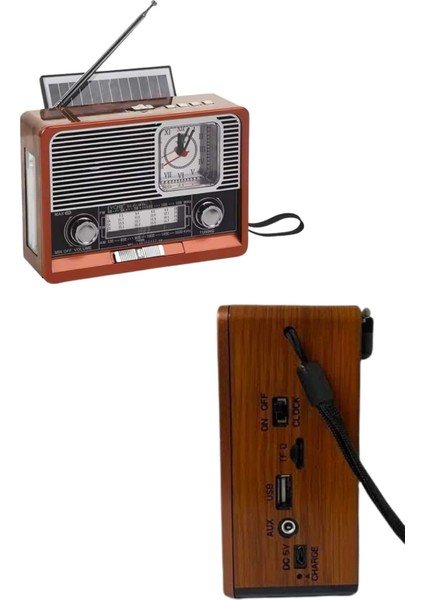 Vintage Nostaljik Radyo Aux USB Sd Kart Girişli Şarjlı Bluetooth Bağlantılı - I95H65N8-8A06VS modelleri
