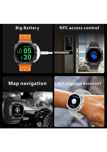 Bluetooth ve Sesli Görüşme Özellikli Akıllı Saat | 2" Ekran | 400 Mah Batarya - I38H88N2-1A70 indirimleri