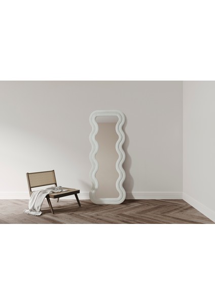 Mundo Dalgalı Çerçeveli 170X65 cm Oval Boy Aynası