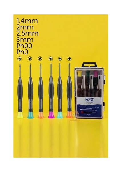 Hsnet Saat Telefon Tamir Tork Tornavida Seti 6'lı - I31H64N1-6A43VS