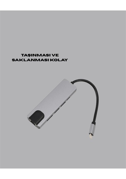 Usb‑c Çoklu Bağlantı Merkezi – 5 Gbps 100‑240 V Sağlam Eloksal Tasarım - I92H34N3-8A98 fiyatları