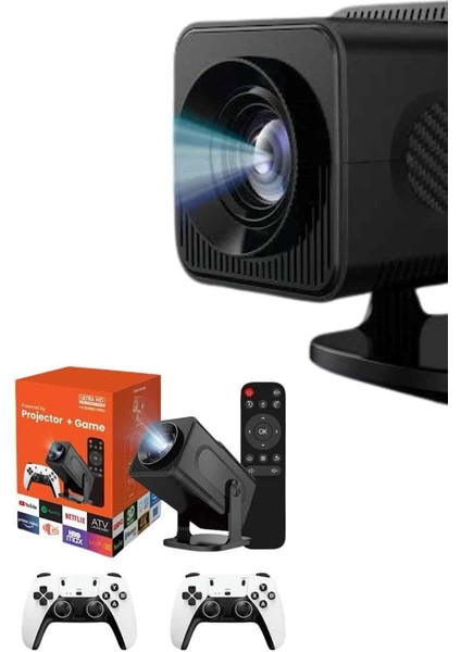 Retro Video Oyunu Konsolu Android Tv El Oyun Konsolu Wıfı Taşınabilir Projeksiyon - I39H59N2-6A0 fırsatları