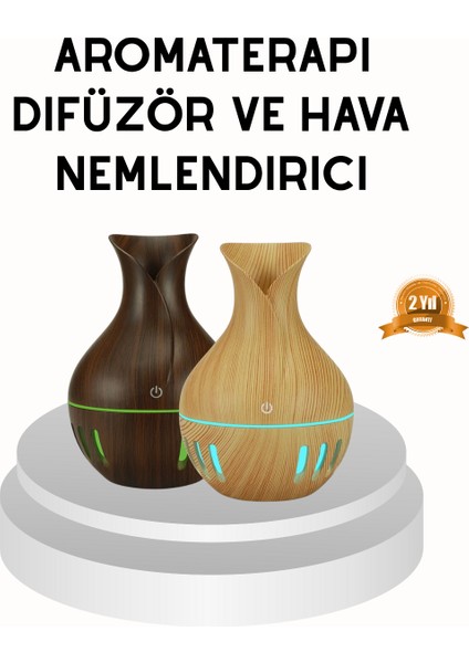 Ahşap Desenli 130 ml Aromaterapi Difüzör Sessiz ve USB Bağlantılı - I74H56N5-0A07VS