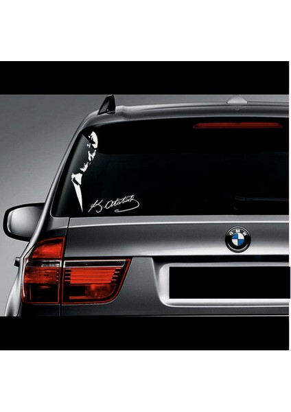Atatürk ve Imza Sticker - Araba Oto Motosiklet Karavan Sticker 03001 modelleri
