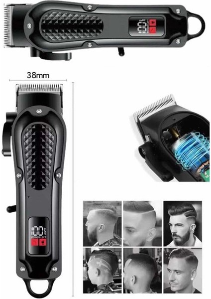Trımmer MR-6900 Barber Combo Dijital Ekranlı Altın Renk Saç Sakal Tıraş Makinesi Type-C USB Şarjlı fiyatları