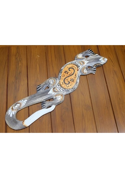 Buğz Ahşap Duvara Asmali Kertenkele Figürü Galileo-21