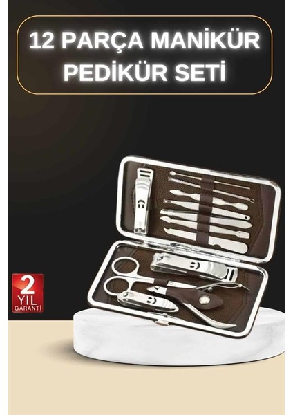 12 Parça Manikür Pedikür Seti Özel Deri Çanta El Ayak Bakımı Akne ve Sivilce - I39H59N7-2A3 fiyatları