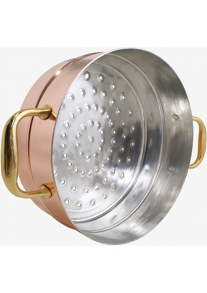 El Yapımı Şef Tipi Küçük Bakır Süzgeç 24X10CM fırsatları