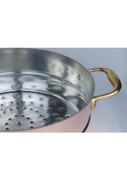 El Yapımı Şef Tipi Küçük Bakır Süzgeç 24X10CM indirimleri