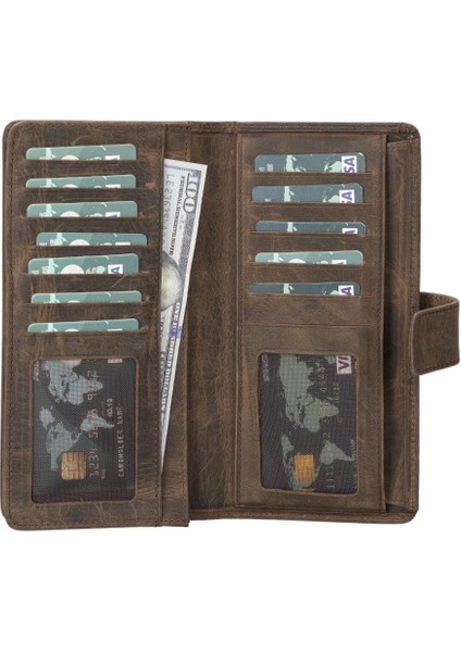 Coppet 6.7 Inch Uyumlu Deri Kartlıklı Kılıf G2 Kahve fırsatları