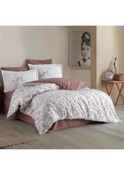 Hobby Çift Kişilik Ranforce Nevresim Takımı Calvina Kahve modelleri