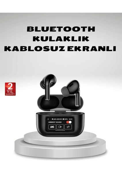 Aktif Gürültü Engelleme (Anc) Kablosuz Bluetooth Kulaklık – Dijital Ekranlı D - I90H60N8-5A4