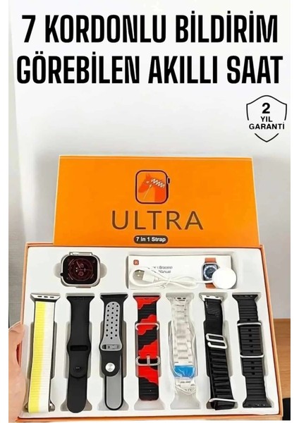 Akıllı Saat 7 Farklı Kordonlu Arama Cevaplayan Bildirim Gps Özelliği