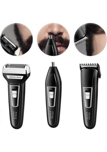 Tıraş Makinesi 3 Başlıklı T Başlıklı Hassas Ciltlere Özel Saç Sakal Vücut - I82H73N6-5A0