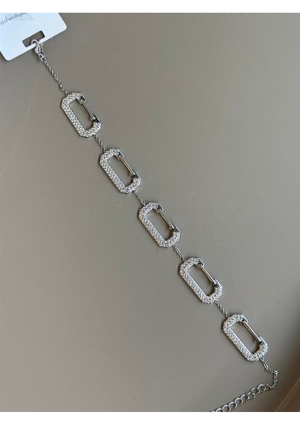 Taşlı Bileklik - Gümüş